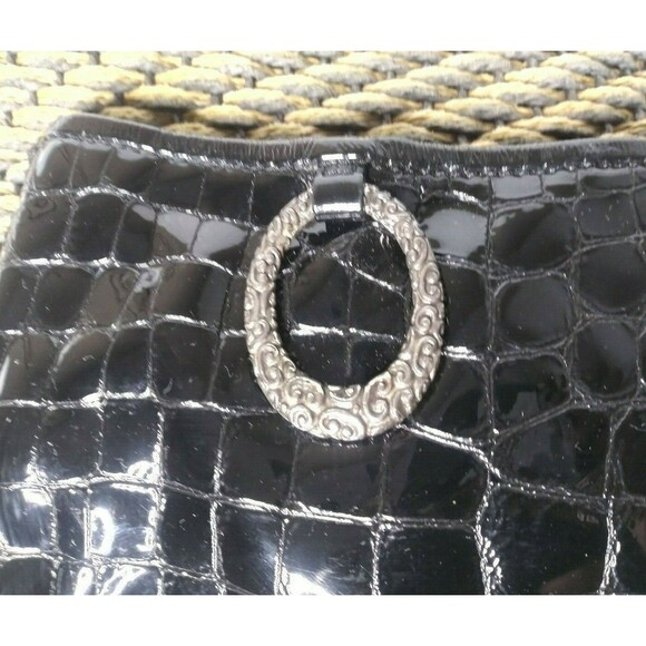 Vintage Brighton Straw Hobo Shoulder Bag Leather Trim Beige & Brown Purse - Picture 8 of 9